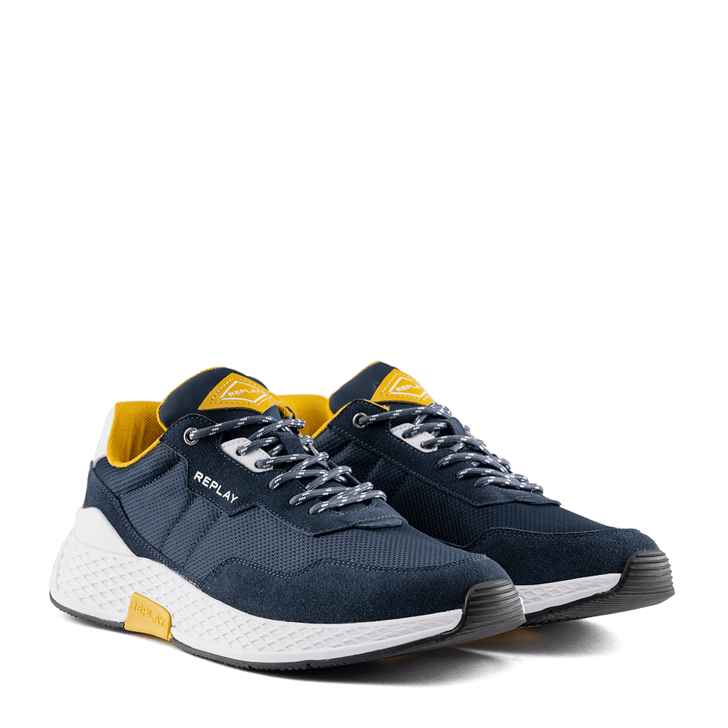 REPLAY MEN’S CLASSIC CHECK LACE UP SNEAKERS