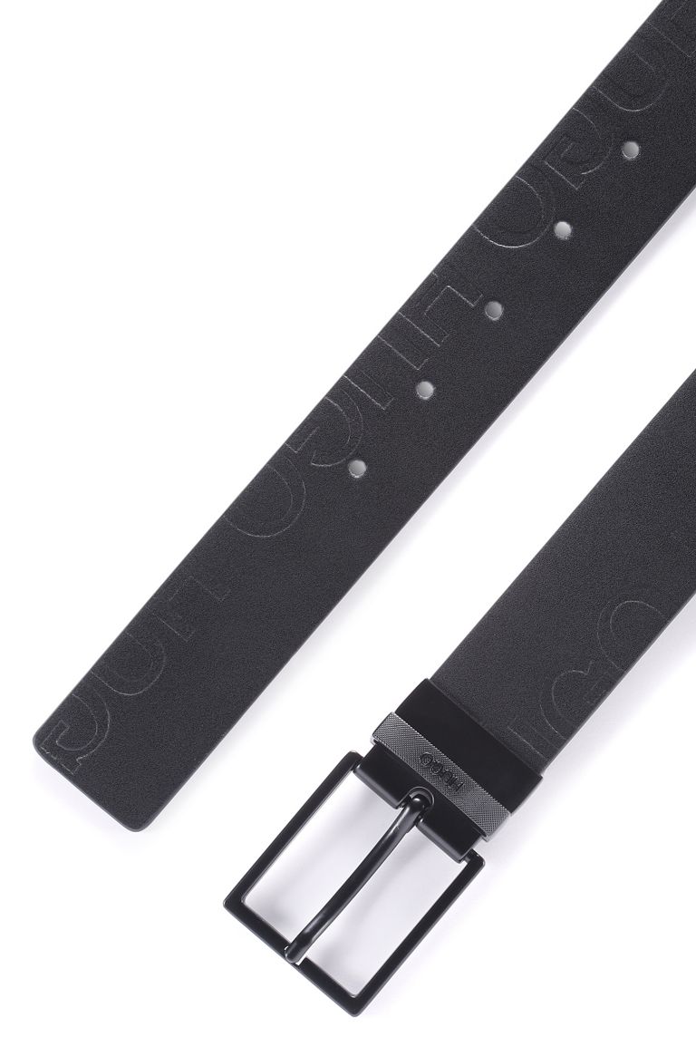 HUGO BOSS REVERSIBLE LEATHER BELT WITH EMBOSSED LOGOS