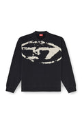 Diesel Cotton sweatshirt with flocked Oval D